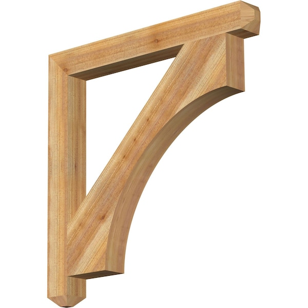 Ekena Millwork Westlake Craftsman Rough Sawn Bracket, Western Red Cedar, 4"W x 38"D x 38"H BKT04X38X38WTL04RWR - main